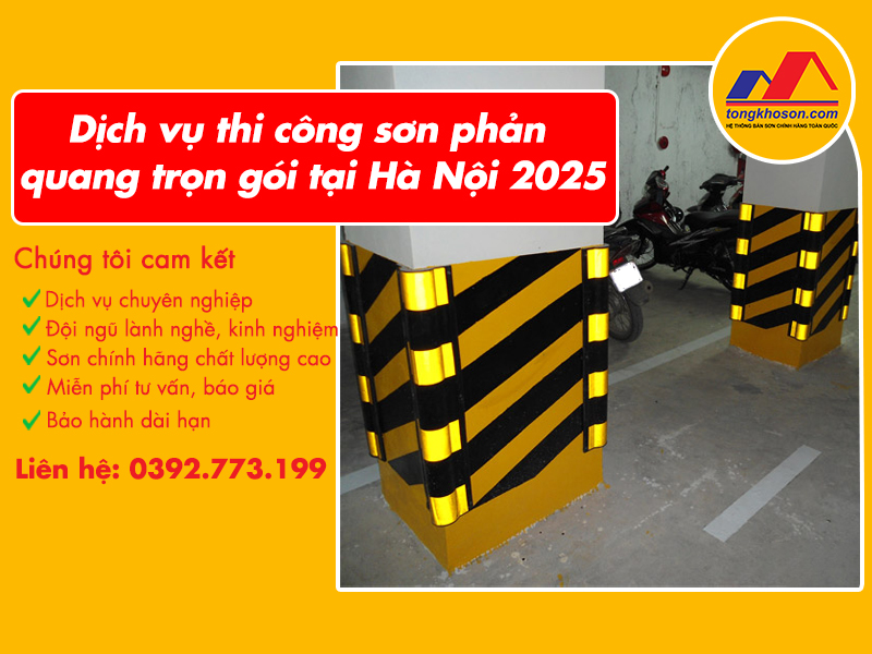 dịch vụ thi công sơn phản quang trọn gói tại Hà Nội 2025
