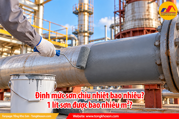 Định mức sơn chịu nhiệt bao nhiêu? 1 lít sơn được bao nhiêu m²?
