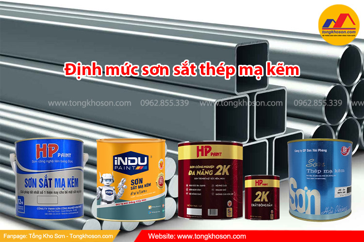 Định mức sơn sắt thép mạ kẽm
