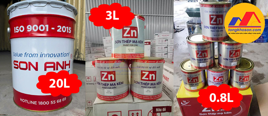 Quy cách đóng gói của sơn thép mạ kẽm Zn