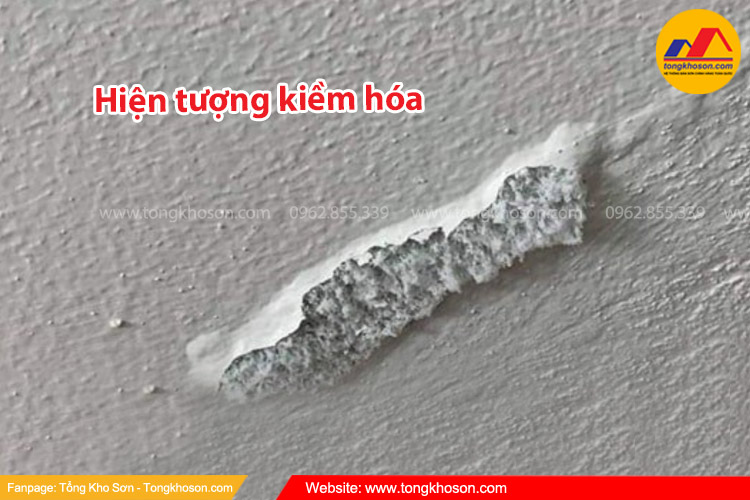Nguyên nhân tường sơn bị sùi muối, kiềm hóa