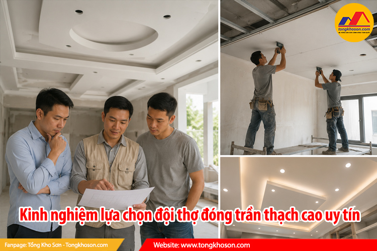 Kinh nghiệm lựa chọn đội thợ đóng trần thạch cao uy tín