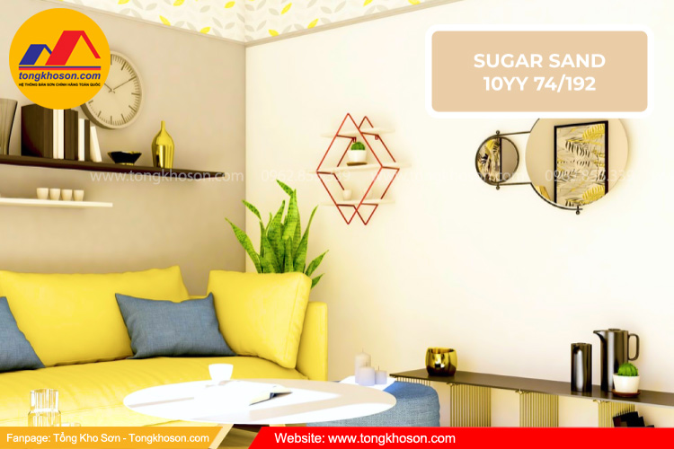  Mã màu sơn Dulux trong nhà đẹp - SUGAR SAND 10YY 74/192