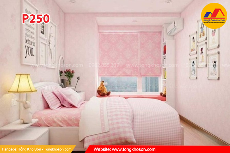 Sơn nội thất màu hồng nhạt đẹp