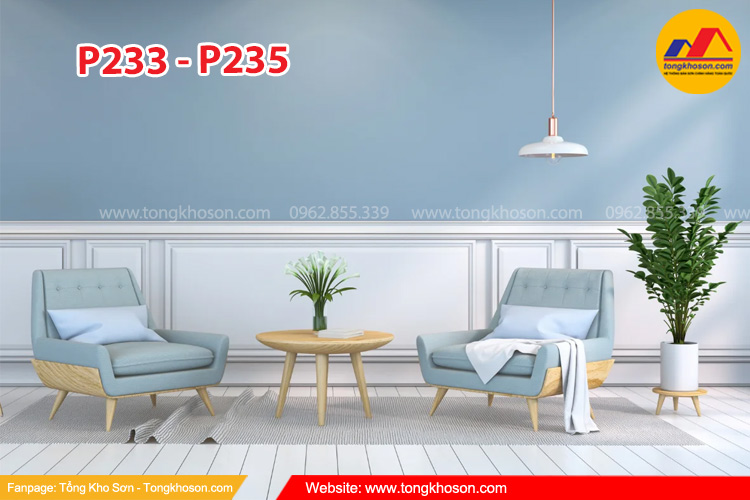 Sơn nhà nội thất màu xanh Spentec đẹp