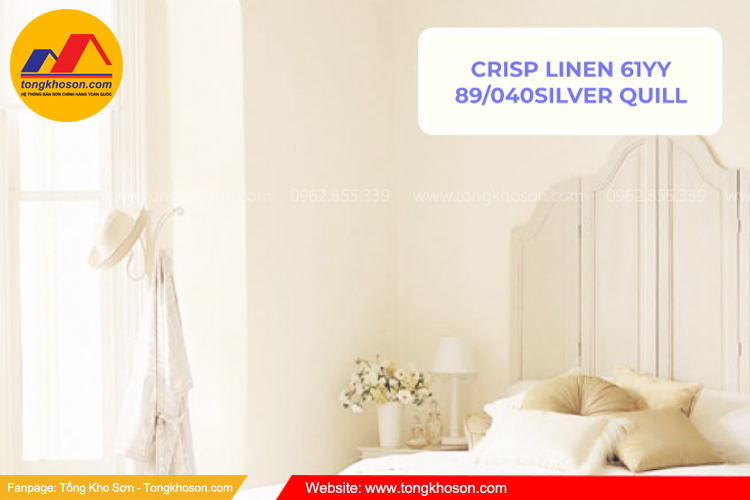 Mã màu sơn Dulux trong nhà đẹp - CRISP LINEN 61YY 89/040