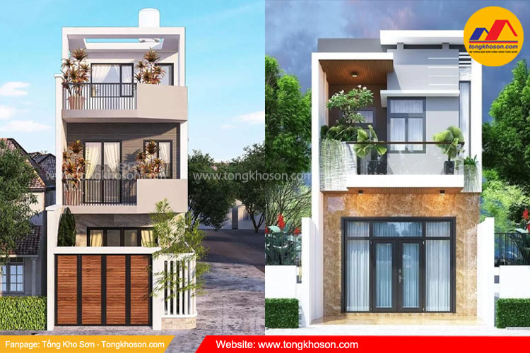 Các màu sơn nhà cũ giúp không gian sáng và mới hơn