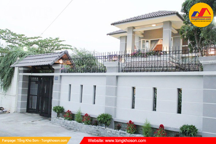 Lợi ích khi phối màu sơn tường rào bê tông đẹp