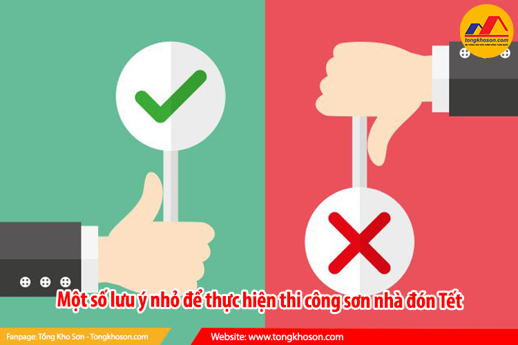 Một số lưu ý nhỏ để thực hiện thi công sơn nhà đón Tết
