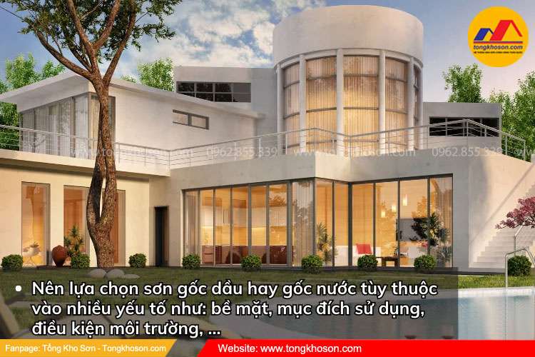 Nên dùng sơn gốc dầu hay sơn gốc nước?