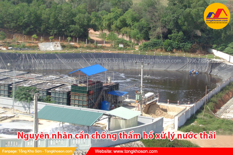 Nguyên nhân cần chống thấm hồ xử lý nước thải