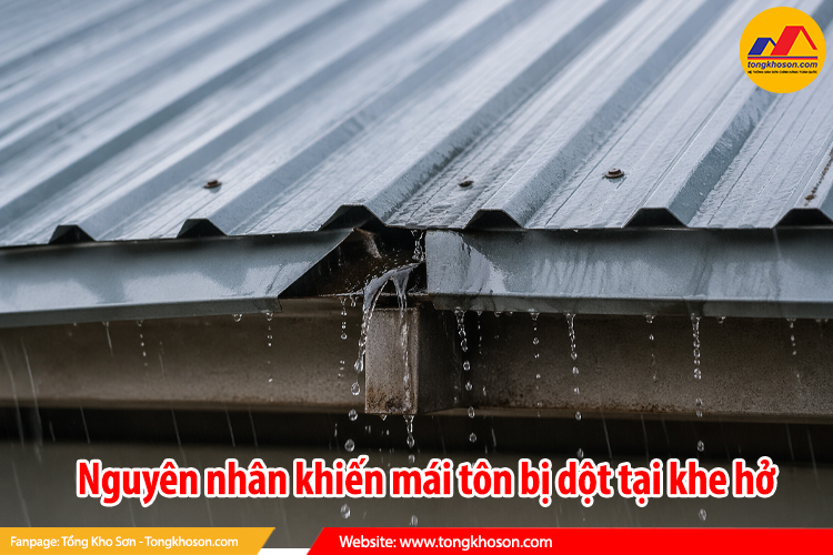 Nguyên nhân khiến mái tôn bị dột tại khe hở