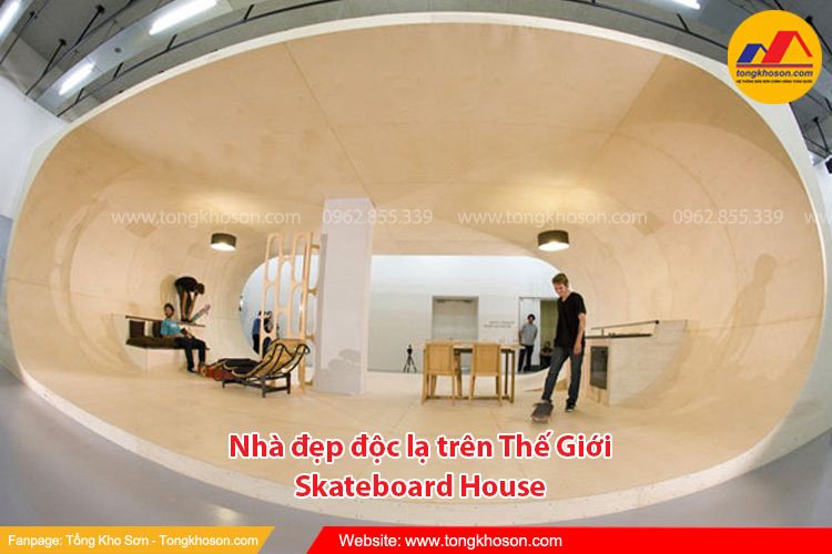 Ngôi nhà đẹp, độc lạ Skateboard House