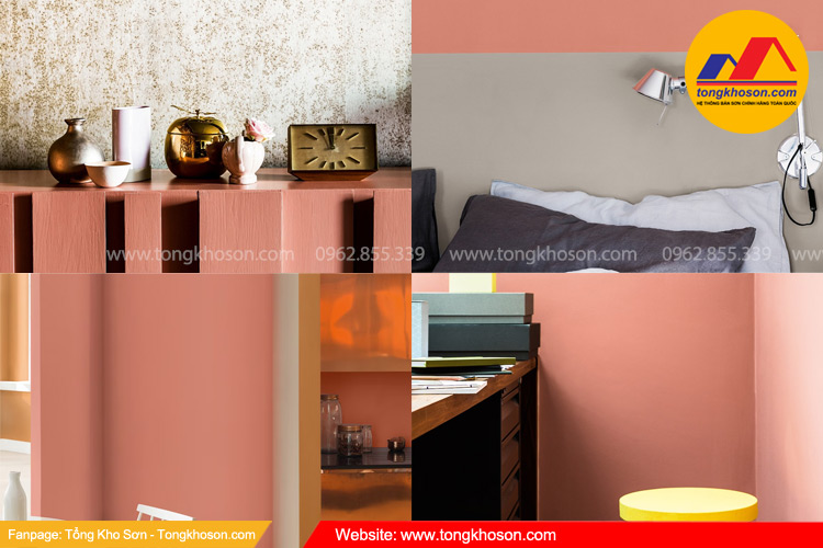 Phối màu sơn cam đồng chủ đạo của năm 2015