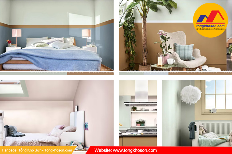 Phối màu xanh ban mai - Màu sắc chủ đạo năm 2020 của Dulux