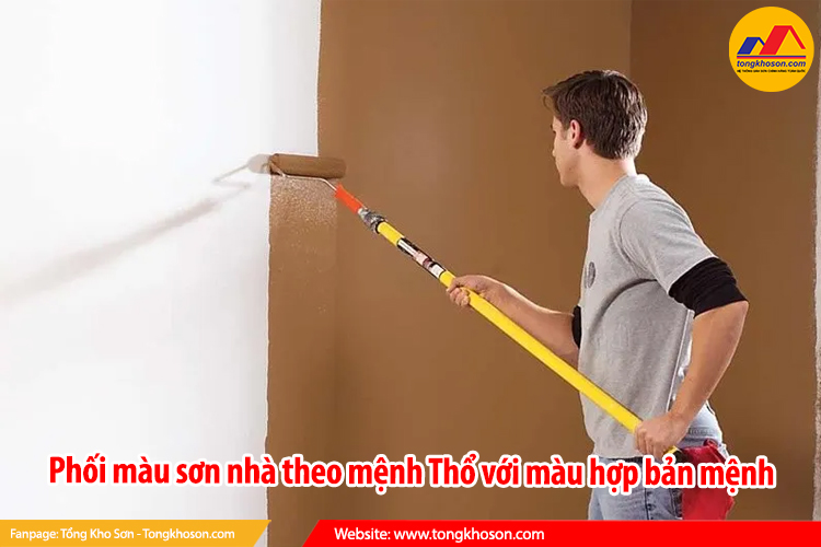 Phối màu sơn nhà theo mệnh Thổ với màu hợp bản mệnh