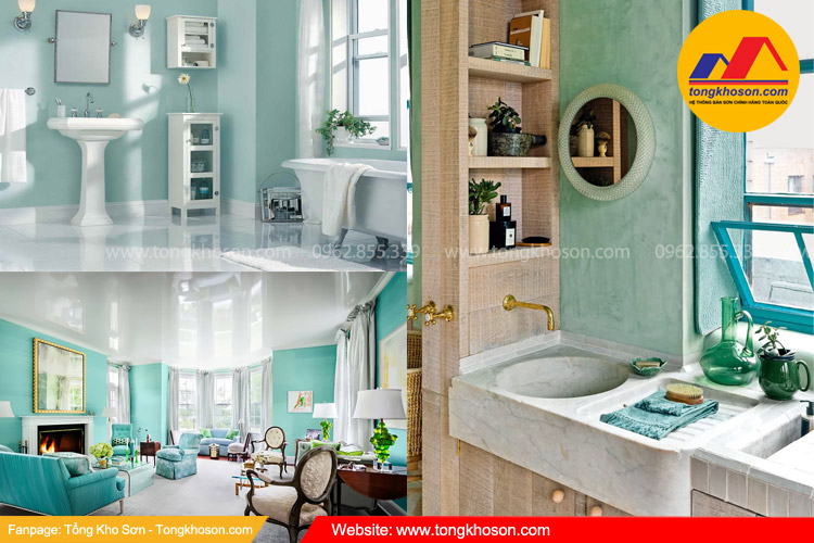 Cách phối màu xanh ngọc bích