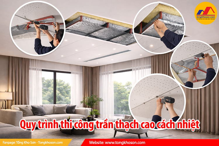 Ưu điểm nổi bật của trần thạch cao cách nhiệt