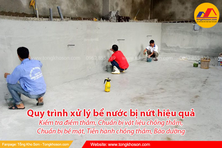 Quy trình xử lý bể nước bị nứt đơn giản hiệu quả