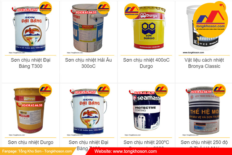 Sản phẩm sơn chịu nhiệt tại Tổng Kho Sơn Hà Nội
