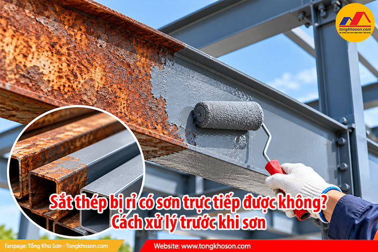 Sắt thép bị rỉ có sơn trực tiếp được không? Cách xử lý trước khi sơn