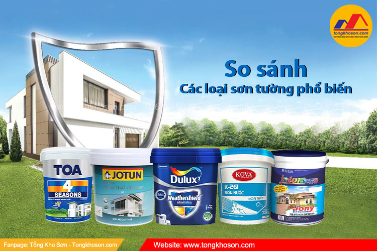 So sánh các loại sơn tường phổ biến hiện nay