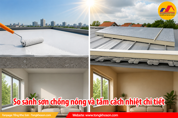So sánh sơn chống nóng và tấm cách nhiệt chi tiết
