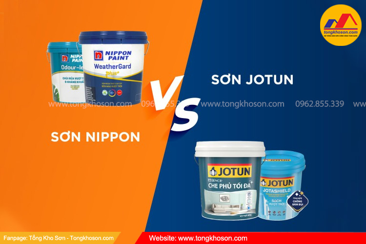 So sánh sơn Jotun và sơn Nippon về hệ thống sản phẩm