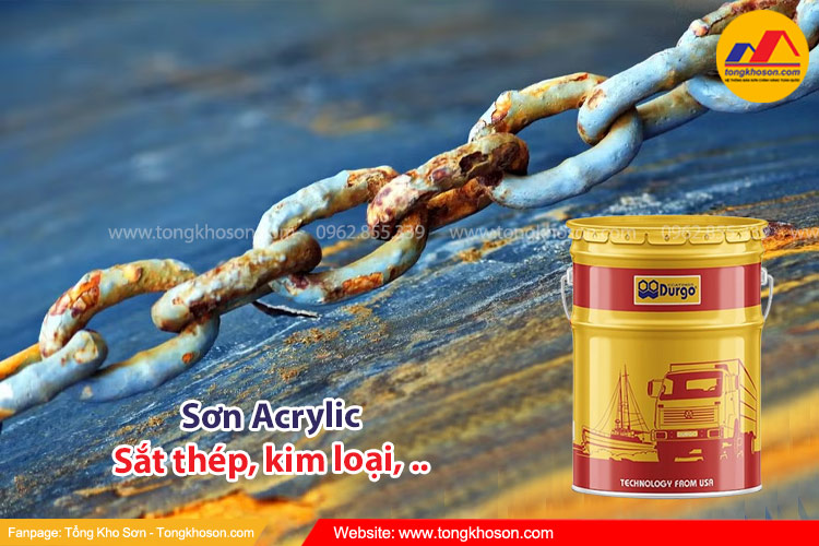 Sơn Acrylic trong công nghiệp, ứng dụng trên sắt thép