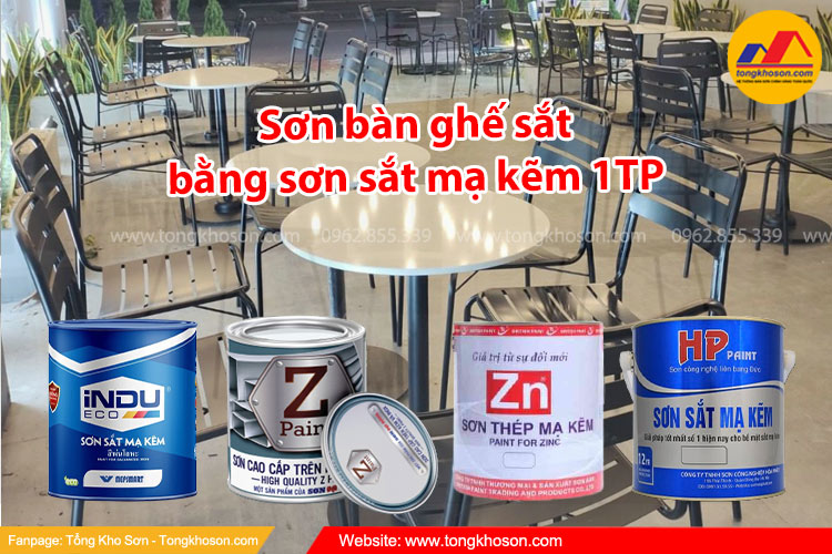 Sơn bàn ghế sắt bằng sơn mạ kẽm
