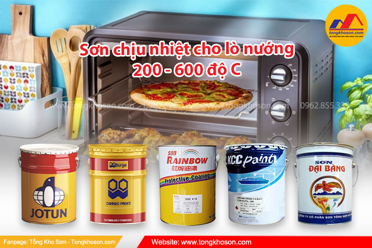  Sơn chịu nhiệt cho lò nướng 200 - 600 độ C