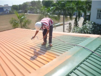 Dùng sơn chống nóng để chống dột chống ồn mái tôn