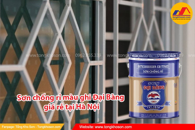 Sơn chống rỉ màu ghi Đại Bàng giá rẻ tại Hà Nội