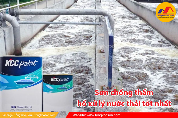 Sơn chống thấm hồ xử lý nước thải KCC