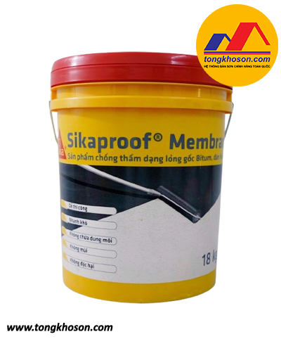 Sơn chống thấm Sikaproof Membrane gốc Bitum Sơn chống thấm Sikaproof Membrane gốc Bitum