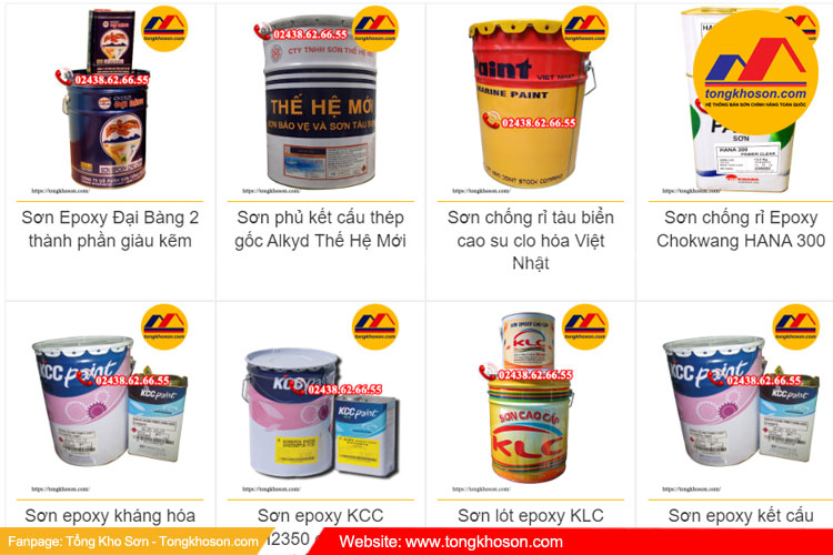 Các sản phẩm sơn kết cấu thép giàu kẽm epoxy