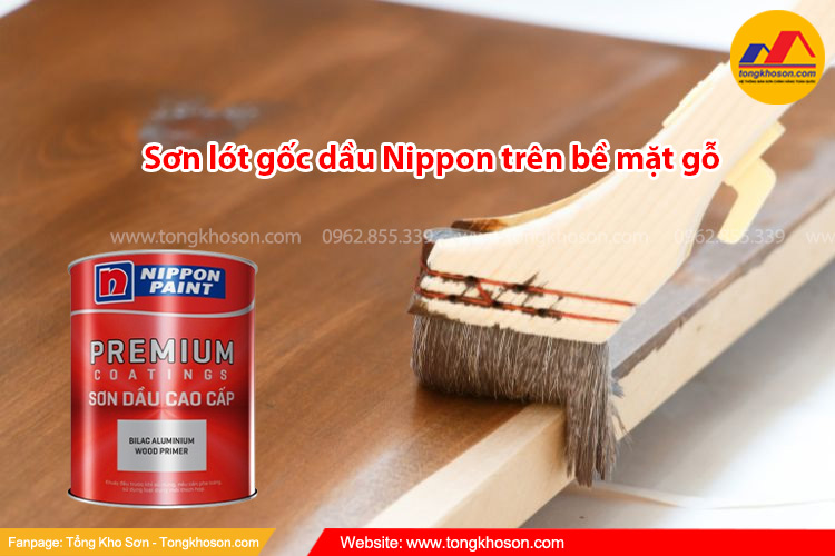 Sơn lót gốc dầu Nippon trên gỗ