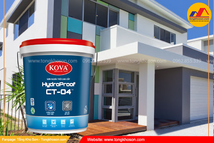 Sơn mặt tiền nên dùng sơn Kova