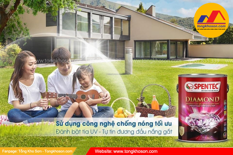 Sơn ngoại thất Spentec siêu bóng thượng hạng - Premium Super Gloss Exterior Paint