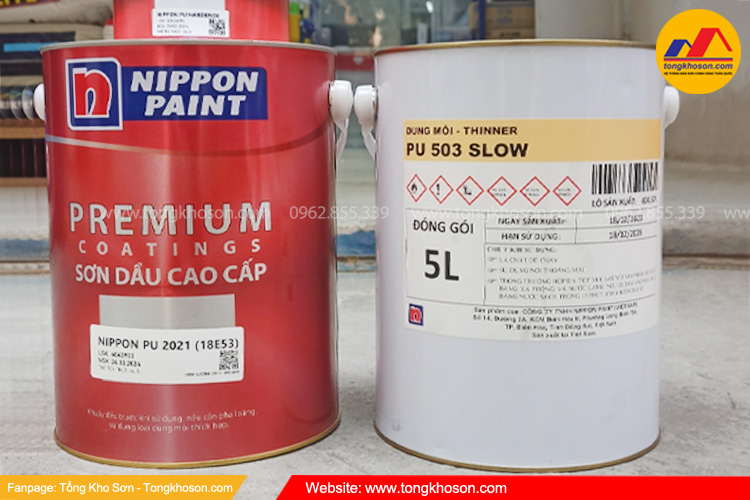 Sơn Nippon PU 2021 (18E53) và dung môi