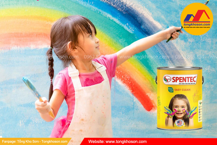 Sơn nội thất lau chùi hiệu quả Spentec Easy Clean