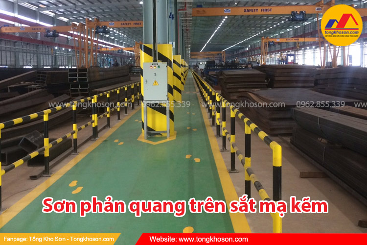 Sơn phản quang trên sắt mạ kẽm