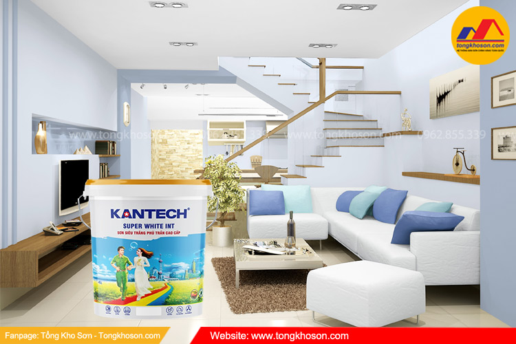 Sơn siêu trắng phủ trần cao cấp Kantech