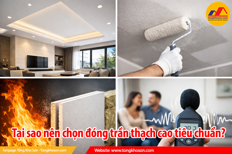Tại sao nên chọn đóng trần thạch cao tiêu chuẩn?