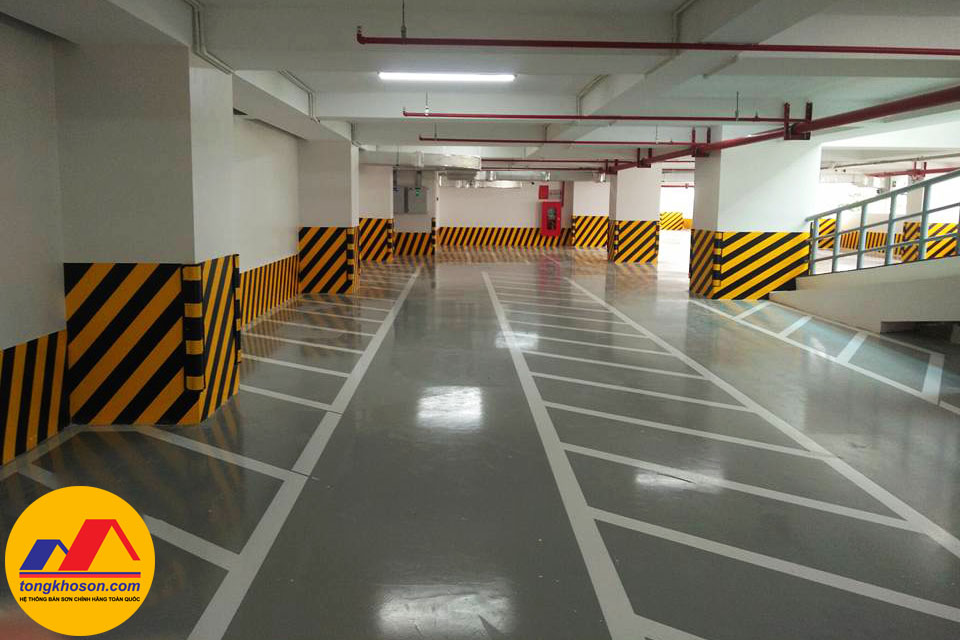kẻ vạch tầng hầm 3