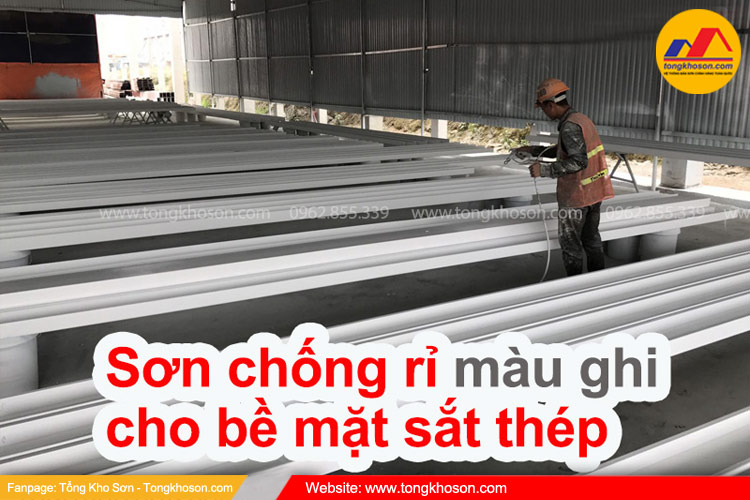 Hướng dẫn thi công sơn chống rỉ màu ghi Đại Bàng