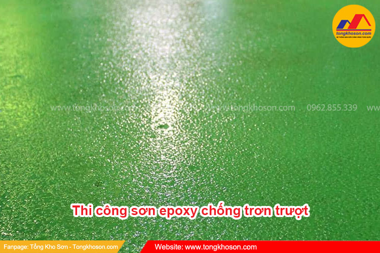 Hướng dẫn thi công sơn epoxy chống trơn trượt