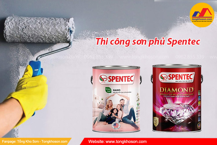 Thi công sơn phủ Spentec 