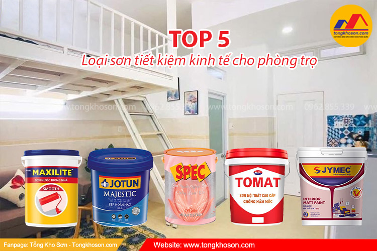  TOP 5 loại sơn tiết kiệm kinh tế cho phòng trọ