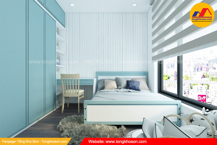 Tư vấn cách phối màu sơn nhà xanh ngọc bích đẹp